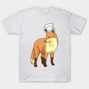 Fox as Cook with Chef hat T-Shirt